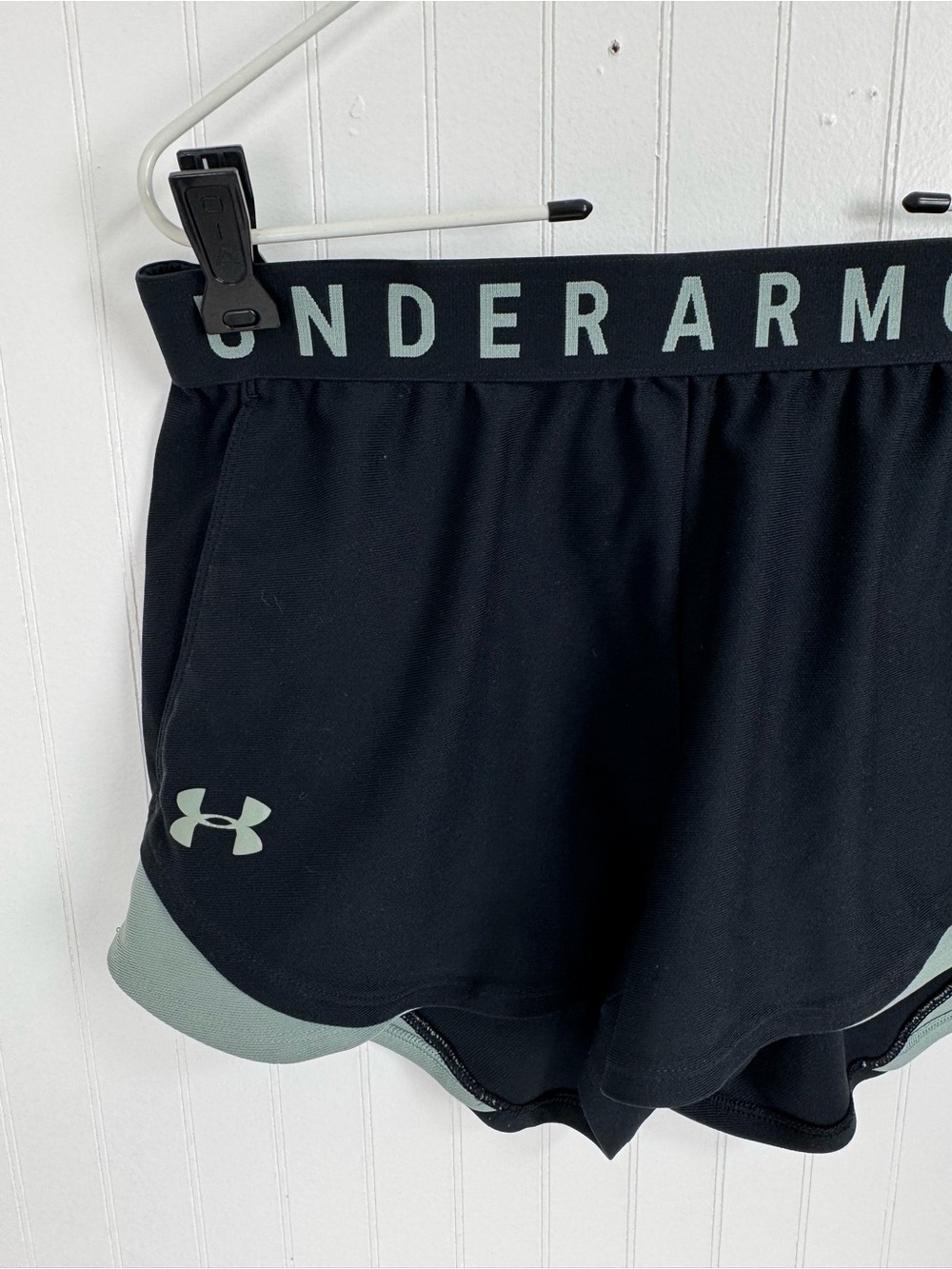 Black and Green Under Armour Athletic Shorts